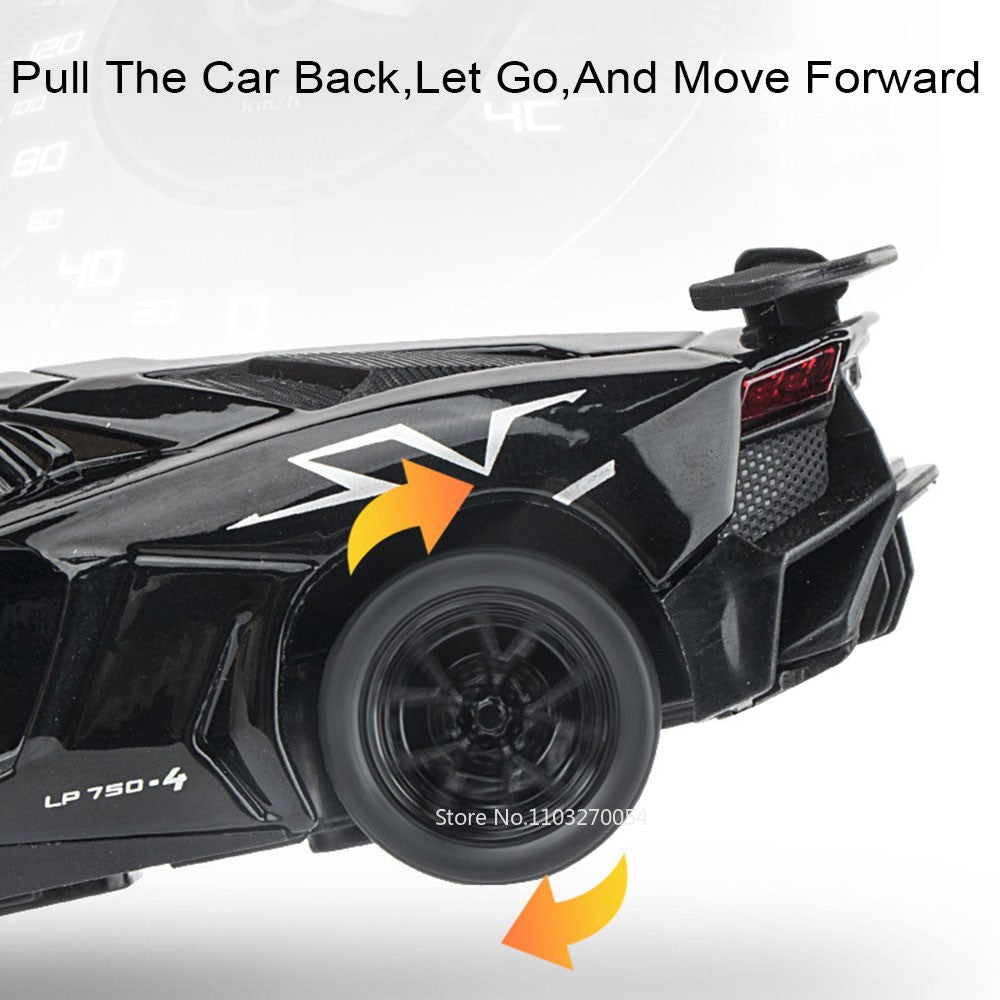 1:32 Divo Alloy Lambor LP750 Modelo de Brinquedo Carro Fundido Porta Aberta com Luz de Som Puxar Para Trás Carros Esportivos em Miniatura Presente para Meninos
