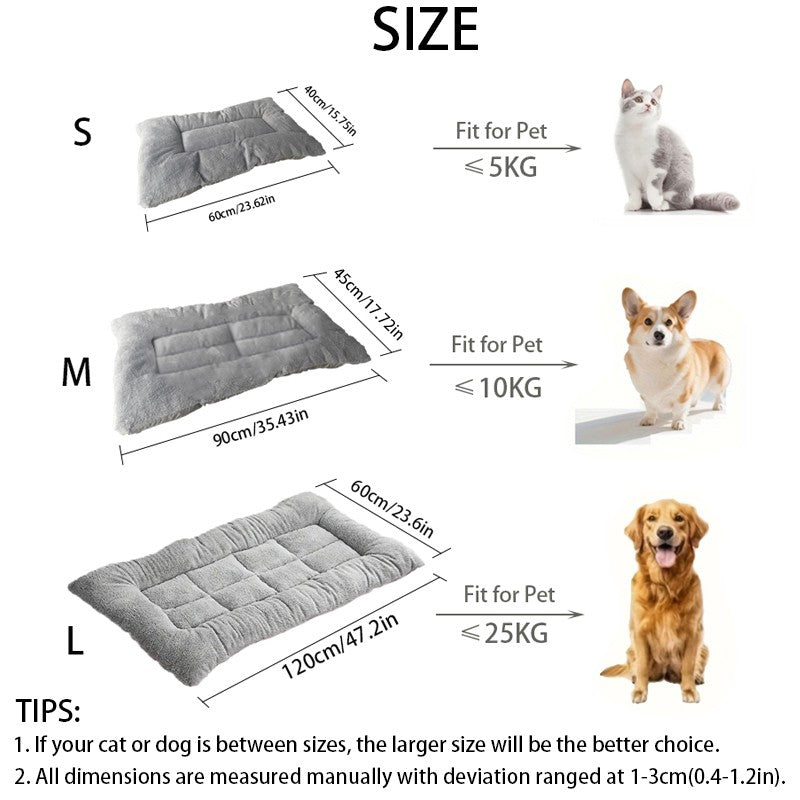Cama Para Cachorro Grande Cama De Cachorro De Pelúcia Sofá Tapete Grosso Super Macio Poliéster Tapete Para Caixa De Transporte De Cachorro Para Cama Grande