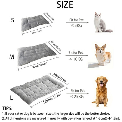 Cama Para Cachorro Grande Cama De Cachorro De Pelúcia Sofá Tapete Grosso Super Macio Poliéster Tapete Para Caixa De Transporte De Cachorro Para Cama Grande