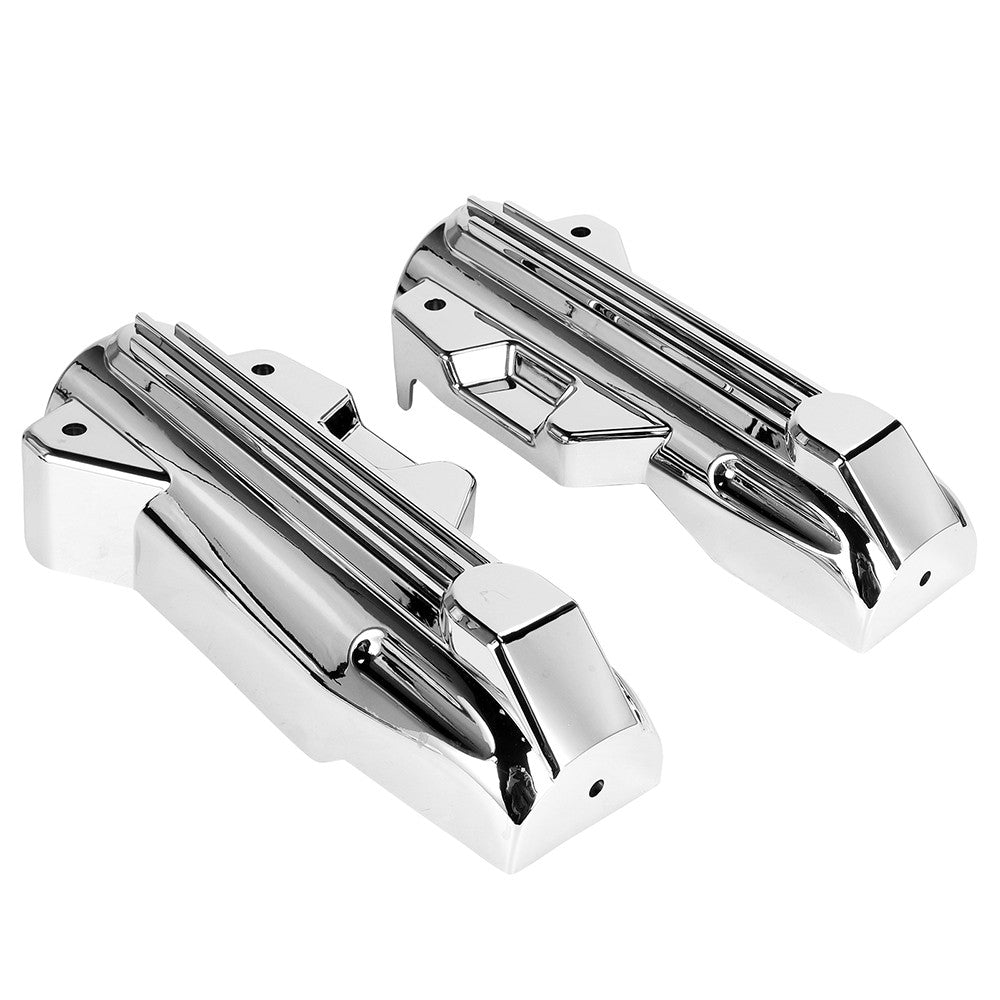 Capas Protetoras de Bengala Dianteira Inferior de Motocicleta Pretas em Plástico ABS para Harley Touring Electra Street Road Glide King FLHR FLTRX FLHX 2014-2022