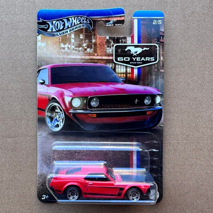 Hot Wheels Carros GRT01-9c6m Mustang 60º Aniversário Conjuntos Ford Mustang GRT Modelos de Veículos Diecast 1:64 Carrinhos de Brinquedo Presente Colecionável