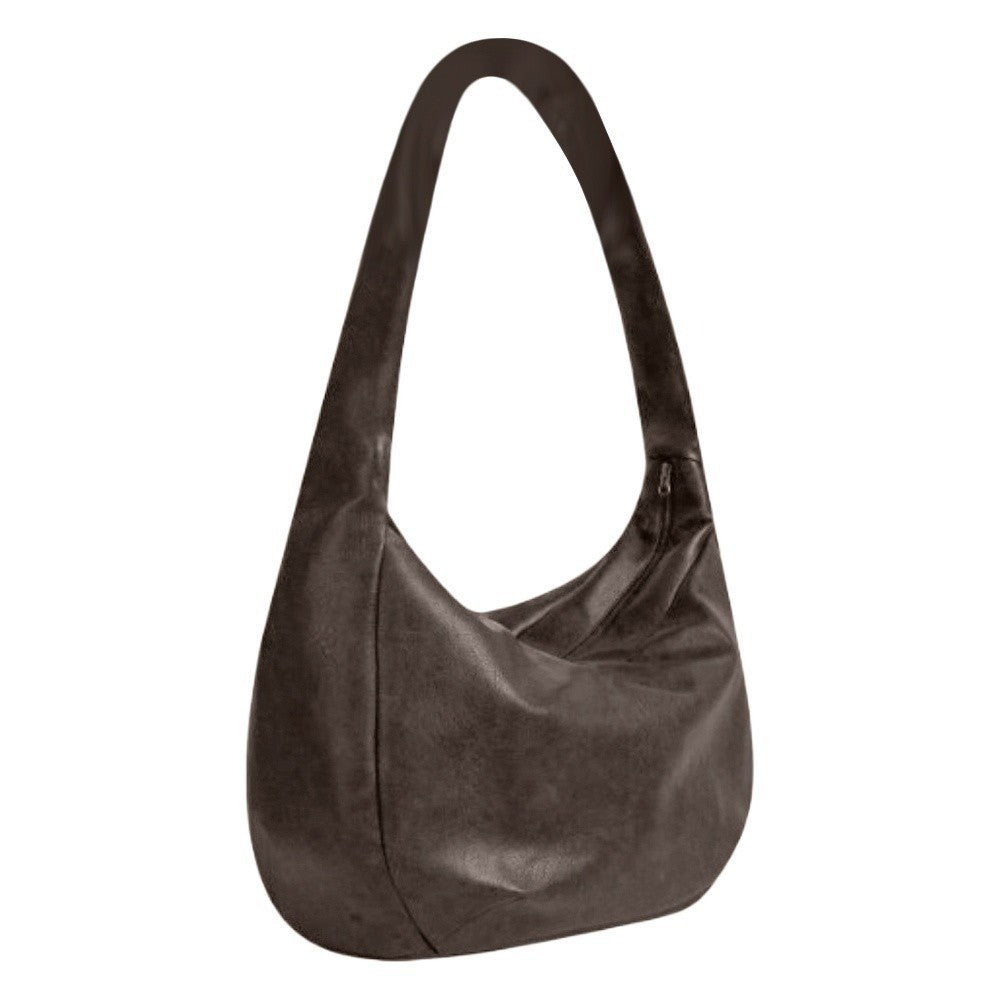 Vintage Style Men's Crossbody Bag?? Large Capacity ??Large Size?? Messenger Bag PU Leather Pleated Tote Bag?? Daily Use??