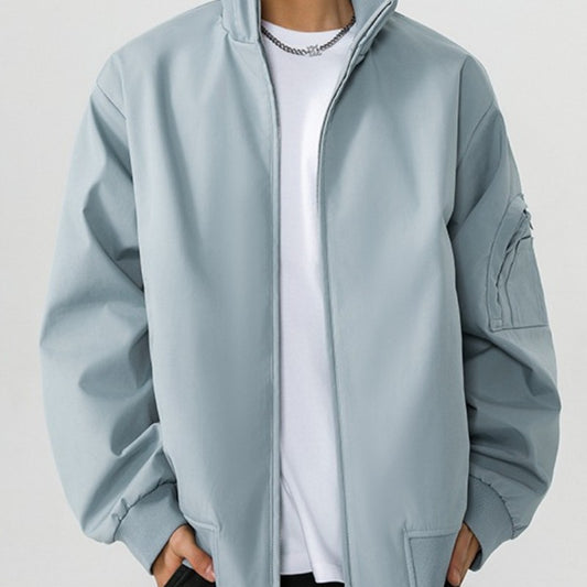 American Aviator Jackets Autumn and Winter New Men's Cleanfit Short Workwear Jacket Stand-up Collar Multi-pocket Large Size Tops