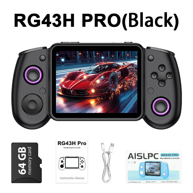 AISLPC RG43H PRO Retro Handheld Game Console 22000+Games Dual System 4.3‘’IPS Screen 2.4G WiFi Online Play Portable Game Player