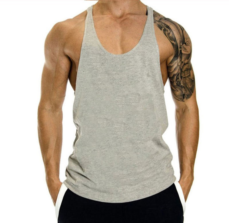 Men Cotton Tank Tops Quick Dry Gym Vest Male Bodybuilding Sleeveless Shirt Elastic Basketball Singlet Gym t-Shirt Man Clothing