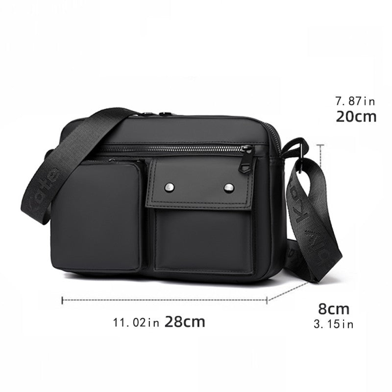 Basic style of men's shoulder bag, suitable for daily commuting - adjustable strap, Mailman bag - business leisure shoulder bag