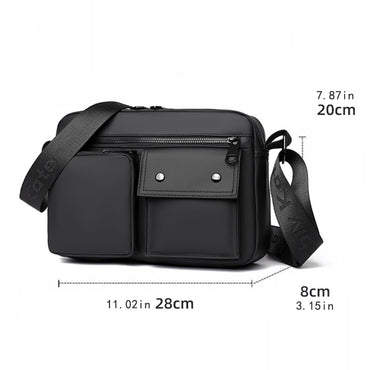 Basic style of men's shoulder bag, suitable for daily commuting - adjustable strap, Mailman bag - business leisure shoulder bag