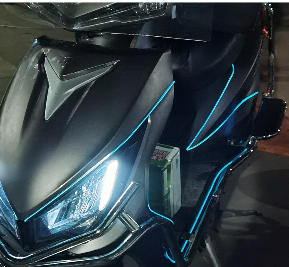 BLALION Lâmpada Ambiente Decorativa para Motocicleta, Luz Neon Impermeável, Fitas de LED Flexíveis com Controlador, Luzes de Atmosfera 12V