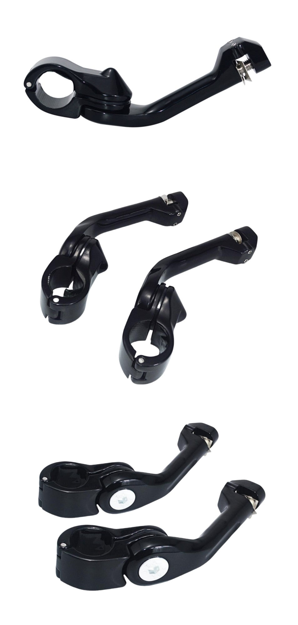 Kit de Suportes de Pedaleiras para Protetor de Motor de Motocicletas 1-1/4" Descanso de Pé para Harley Honda Davidson Road King Sportster Fat Boy Electra Glide