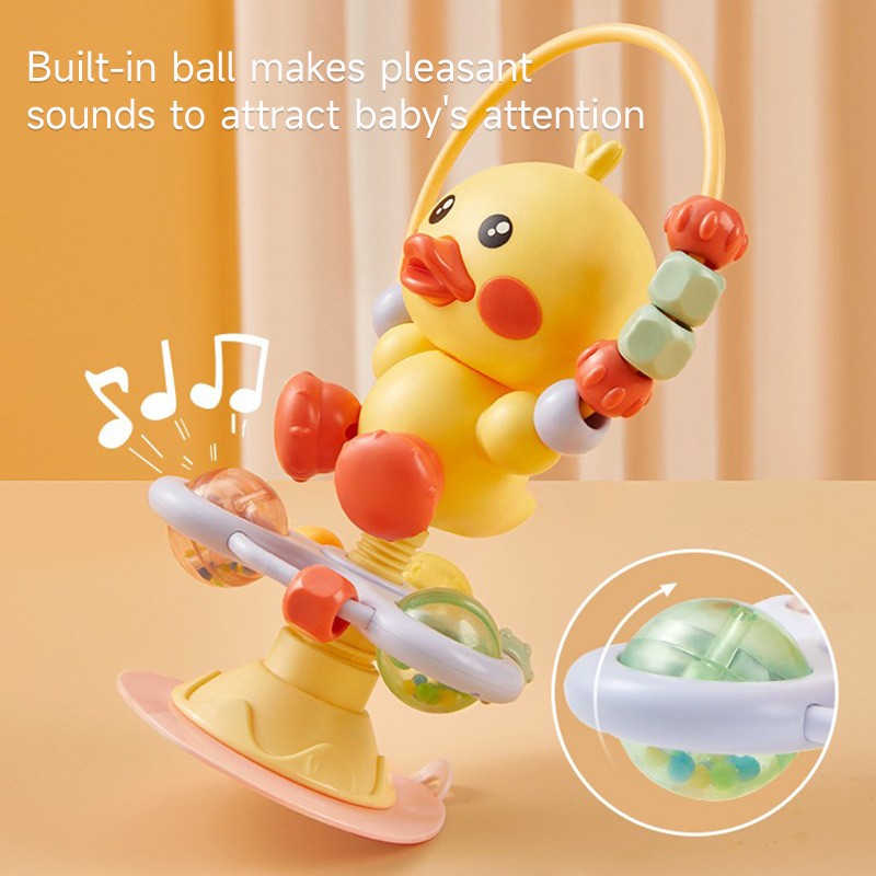 Baby High Chair Toy Rattles Set Fun Montessori Baby Dining Table Suction Cup Toys Early Development Fine Motor Skills Toy Gifts