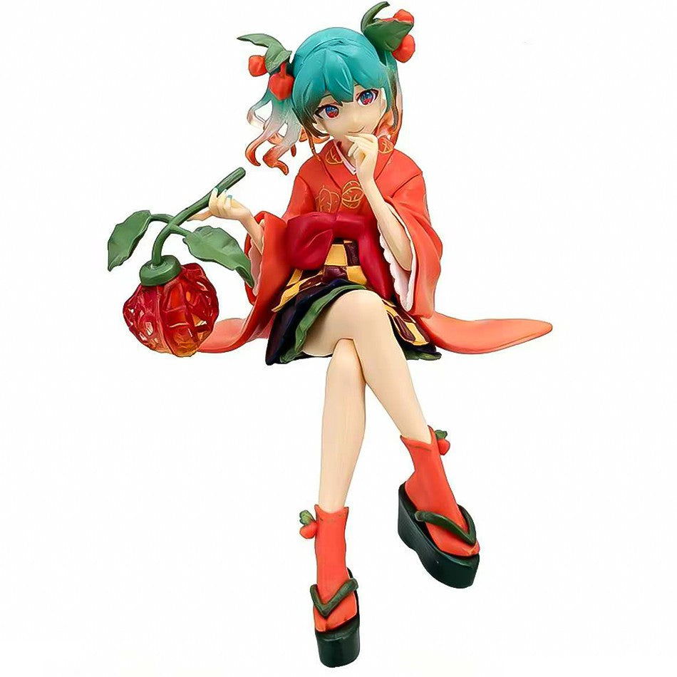 Anim Hatsune Miku Sitting Posture Figure Cat Ear Hatsune Model Desktop Decor Collectible Toy Gift for Fans Japanese Kawaii Otaku
