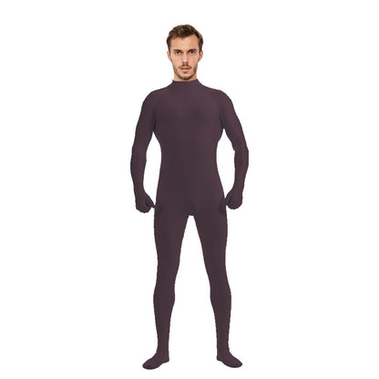 Adult Spandex Full Body Skin Tight Jumpsuit Zentai Suit Bodysuit Halloween Costume Women Men Dance Unitard Party Dancewear