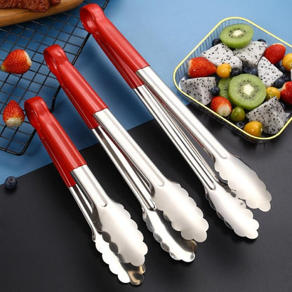 ?CC55?9/12/14inch Stainless Steel Food Clip Kitchen Restaurant Baking Bread Clip Multifunctional Barbecue Clip Steak Clip