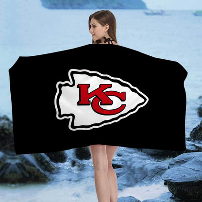 K-Kansas City C-Chiefs Big Microfiber Beach Towels Quick Dry Towel Sand Beach Towels Pool Towel for Travel Swim Pool Yoga