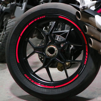 1 Conjunto com 5 Cores Faixas de Estilização de Carro Adesivos Refletivos para Rodas de Motocross Moto e Decalques Fita Refletiva para Aro de 17/18 Polegadas