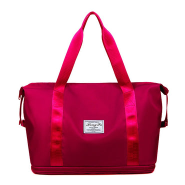 Extendable Women's Large Capacity Storage Luggage Handbag Leisure Travel Duffle Bag Waterproof Nylon Sports and Fitness Handbag