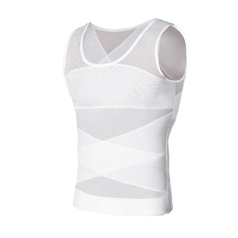 Men Fitness Clothes Compression Sports Vest Tight Base Layer Sleeveless Shirt Mesh Tops Singlet Sweatshirt Sportswear Activewear