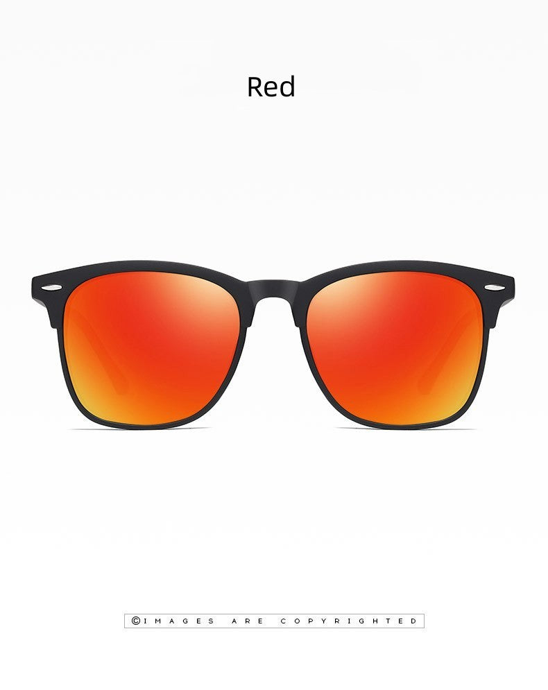 New Polarized Sunglasses Women Black Plastic Full Frame Square Sun Glasses Men Out Door Sun Eyewear Fashionable Eyeglass Uv400