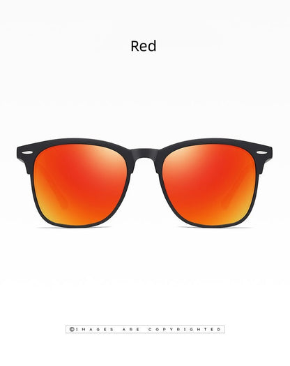 New Polarized Sunglasses Women Black Plastic Full Frame Square Sun Glasses Men Out Door Sun Eyewear Fashionable Eyeglass Uv400