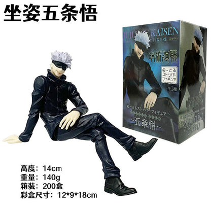 11cm Novo Gojo Satoru Anime Jujutsu Kaisen Boneco de Ação Itadori Yuji Sentado para Tampador de Macarrão Modelo de Brinquedos Bonecas Japonesas Hobbies