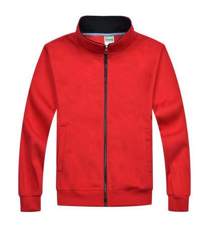 Cotton men's and women's standing collars, zippered jackets, spring and autumn cardigans, customized printing, logo embroidery