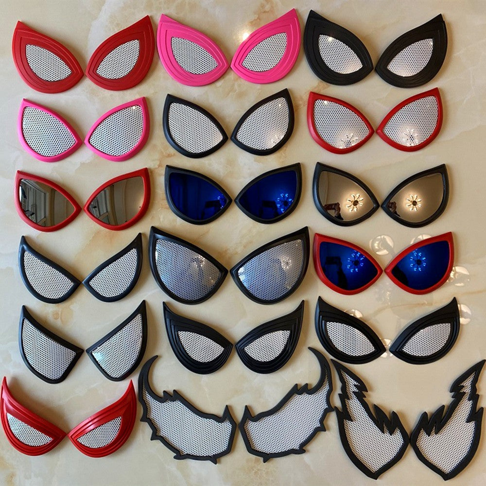 Movie Cosplay Lens Accessories For Super Bodysuit Full Mask Eyeglass Stereoscopic Color Light Halloween Carnival Party Prop Gift