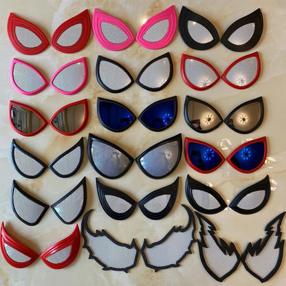 Movie Cosplay Lens Accessories For Super Bodysuit Full Mask Eyeglass Stereoscopic Color Light Halloween Carnival Party Prop Gift