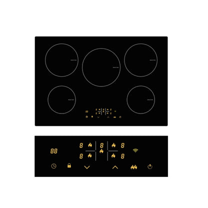 ALK Wholesale Portable 5-Burner Induction Cooker Smart China Built-In Waterproof Glass Housing for Household Use Electric Power