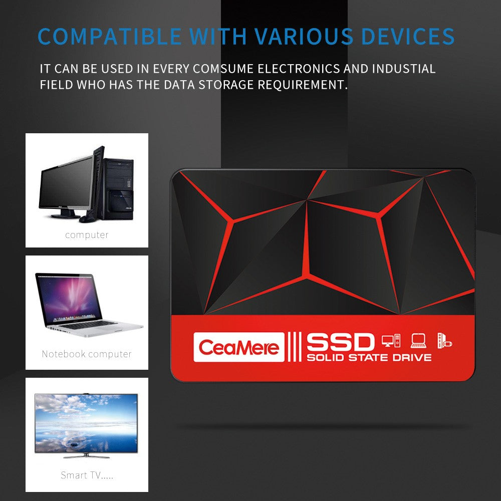CeaMere Ssd 5PCS-10PCS 120GB 128GB SSD SATA 240GB 256GB Disco Rígido 480GB Unidade de Estado Sólido Interna para laptop desktop
