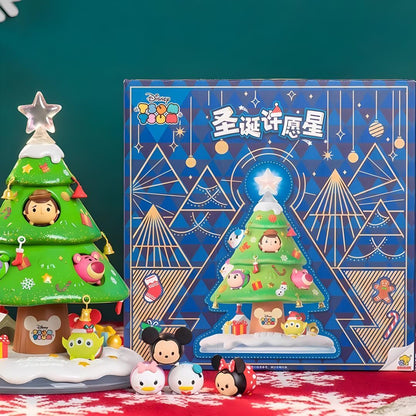Disney Tsum Tsum Árvore de Natal Mickey Woody Buzz Pato Donald Alien Bonecos de Ação Mini Bonecas Brinquedos Infantis Modelo para Presente de Crianças