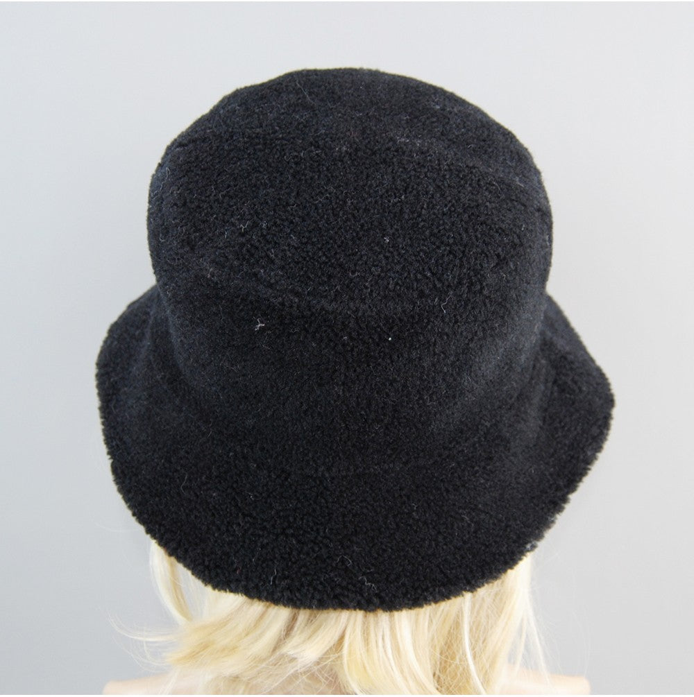 Chapéu de Pele de Carneiro Shearling Partículas Chapéus Femininos Inverno Quente Clássico Luxuoso Bonés de Alta Qualidade Chapéu Feminino Moda Novo Design Chapéu de Balde