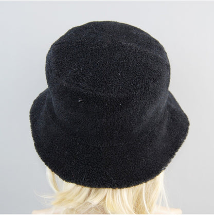 Chapéu de Pele de Carneiro Shearling Partículas Chapéus Femininos Inverno Quente Clássico Luxuoso Bonés de Alta Qualidade Chapéu Feminino Moda Novo Design Chapéu de Balde