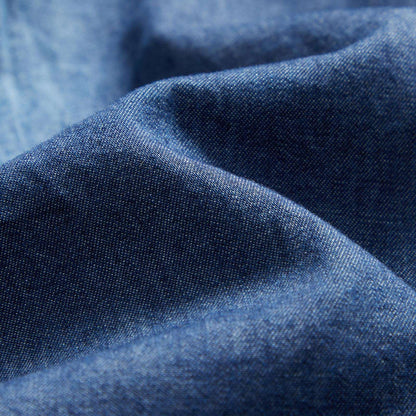 Men Denim Shirts Double Pocket Solid Color Casual Male Cowboy Shirts New Summer Autumn Slim Fit High Quality Shirts For Men