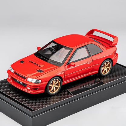 JDM 1/32 Subaru Impreza WRX STI Rally Supercar Diecast Model Alloy Metal Car Children's Toy Car Miniature Mini GT Holiday Gifts