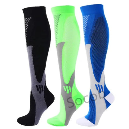 3/6/7 Double Compression Socks Varicose Socks Men Women With Diabetes Pregnancy Elastic Socks Gym Outdoor Sports Rugby Running