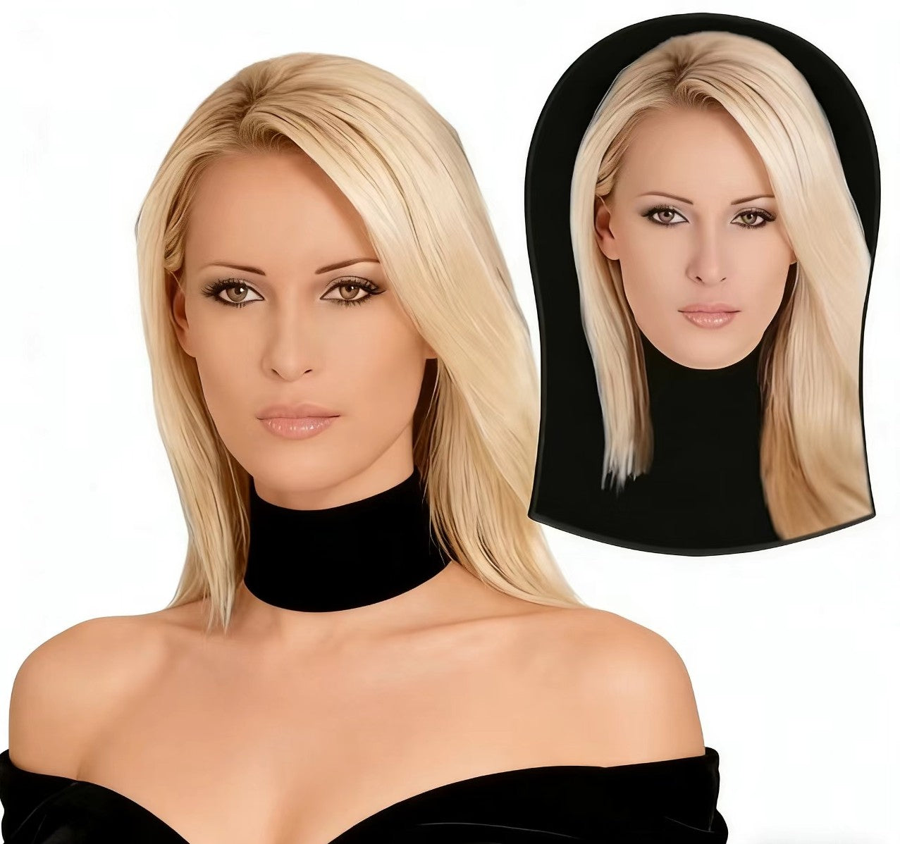 Blonde models cosplay the same party gear headgear as Internet celebrities and stars, masquerade ball equipment, and prank gifts