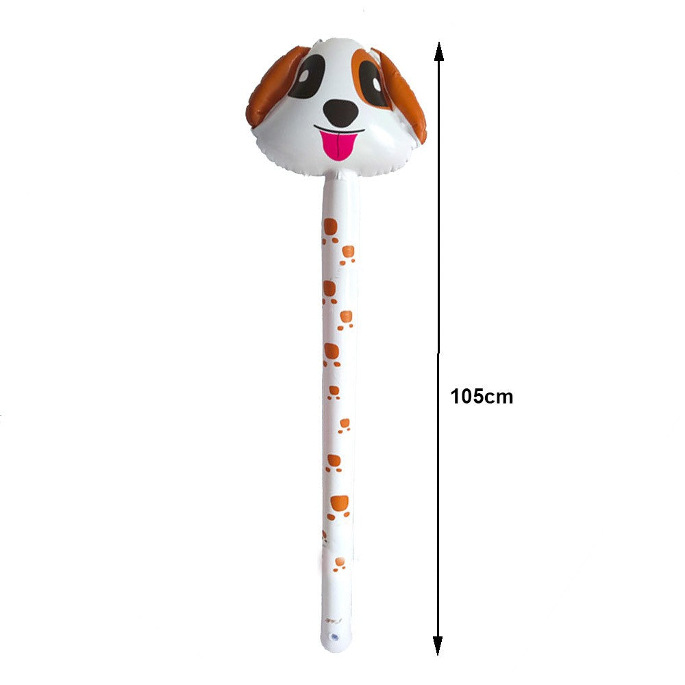 1/3/5pcs Inflatable Animal Theme Horsehead Stick Cowboy Giraffe Elephant Unicorn Cartoon Animal Baby Birthday Party Supplies
