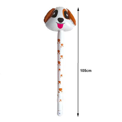1/3/5pcs Inflatable Animal Theme Horsehead Stick Cowboy Giraffe Elephant Unicorn Cartoon Animal Baby Birthday Party Supplies