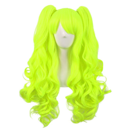 HAIRJOY Synthetic Hair  Wavy Pink Ponytail Wig for Jean Cosplay Game Princess  Anime Wigs with Hair Pigtails Bangs Halloween Wig