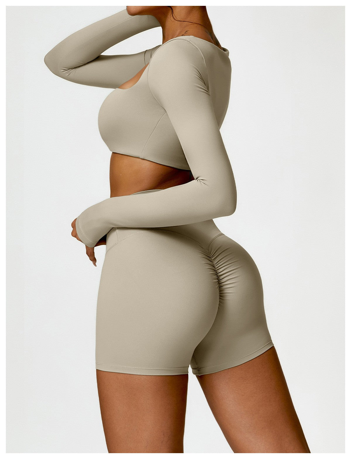 2PCS Yoga Set Women Gym Long Sleeve Sports Suits Fitness Bra Crop Top Workout Clothes Female Athletic Wear Legging Sportswear