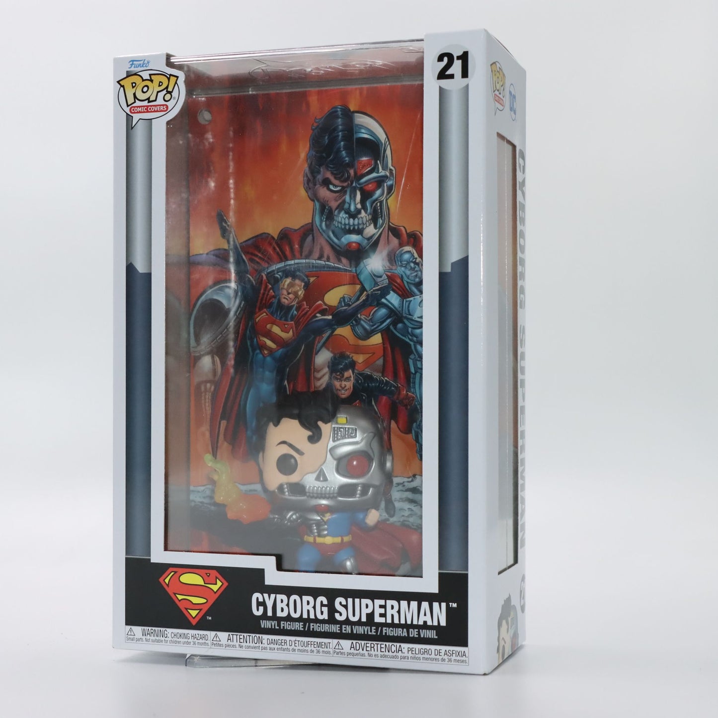 Boneco Original Funko POP DC Comic Cover Cyborg Superman Action Anime Figure 85º Aniversário Coleção Vinil Modelo Brinquedo de Presente para Crianças
