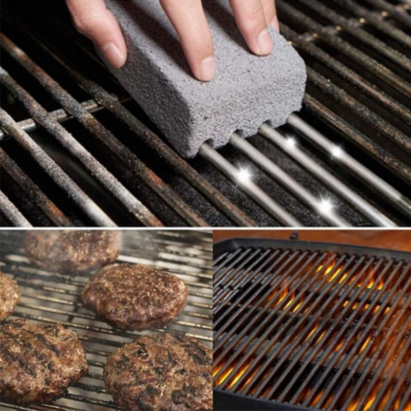 Barbecue Cleaning Brick Barbecue Grill Cleaning Brush Grill Pan High Temperature Resistant Pumice Outdoor Travel Cleaning Tools