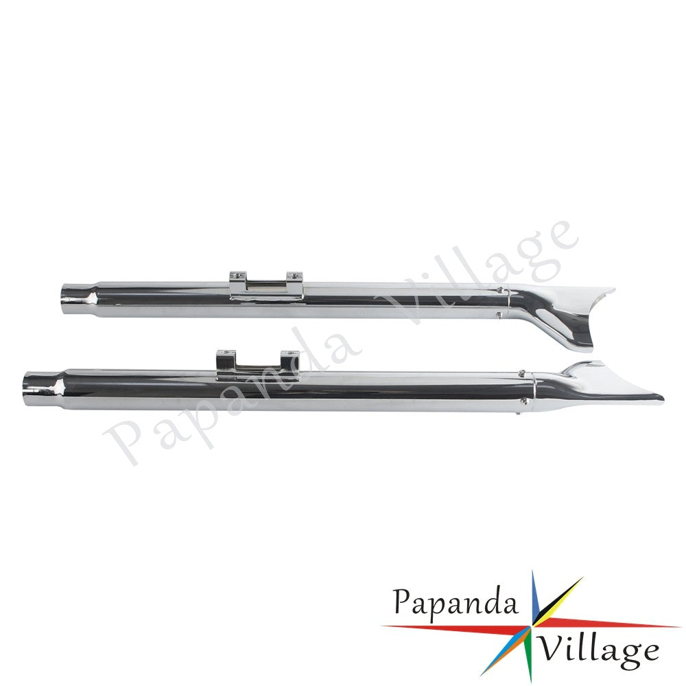 Old School Chrome 33/36/39/42 inch Fishtail Exhaust Mufflers For Harley Softail FLS FLSS FXSTDI  FXCW  FLSTFBS 2007 - 2017