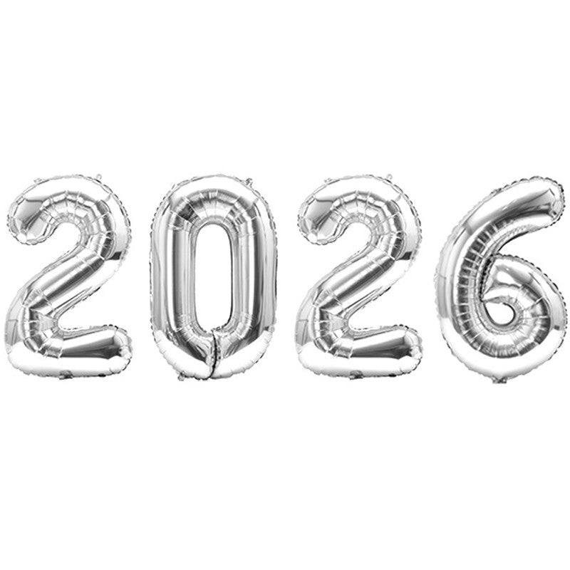 16 Inch 2027 Happy New Year Foil Balloons Christmas New Year Party Decoration Festival Party Supplies Photo Props Home Decor