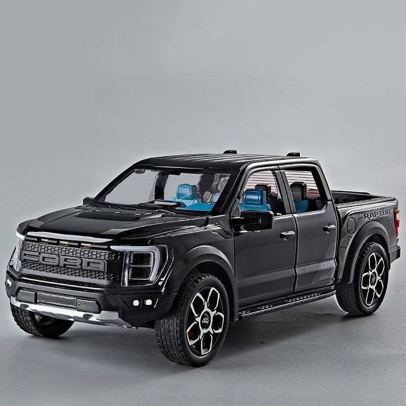 Caminhonete Ford Raptor F150 de Liga Leve, Escala 1:20, Veículos Fundidos e Brinquedos de Carro, Modelo Miniatura para Crianças e Presentes