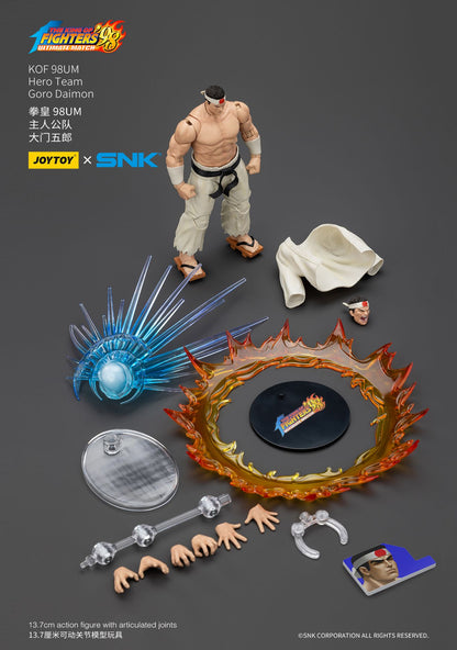 JOYTOY SNK Boneco de Ação 1/18 KOF 98UM Equipe de Heróis Anime Bonecos Brinquedos Modelo