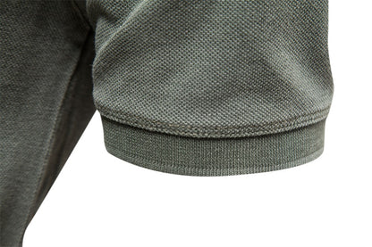 AIOPESON 100% Cotton Solid Color Men's Polo Shirts Casual Short Sleeve Turndown Men's Shirts Fashion Streetwear Polos for Men