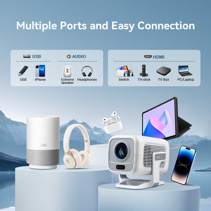 Projetor DITONG X3 Plus HD nativo 1080P suporte 4K Android projetor Foco automático LED Vídeo Home theater mini Projeção de filme