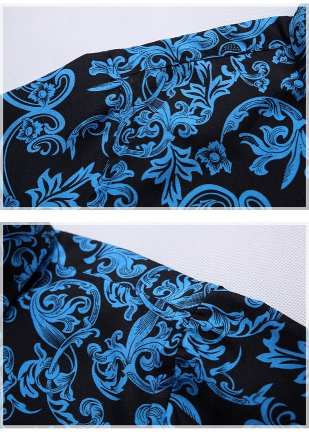 New Summer Men's Short-sleeved Printed Shirts, Turn-down Collar Single-breasted Hawaiian/vacation Shirt, Asian Sizes M-7XL.