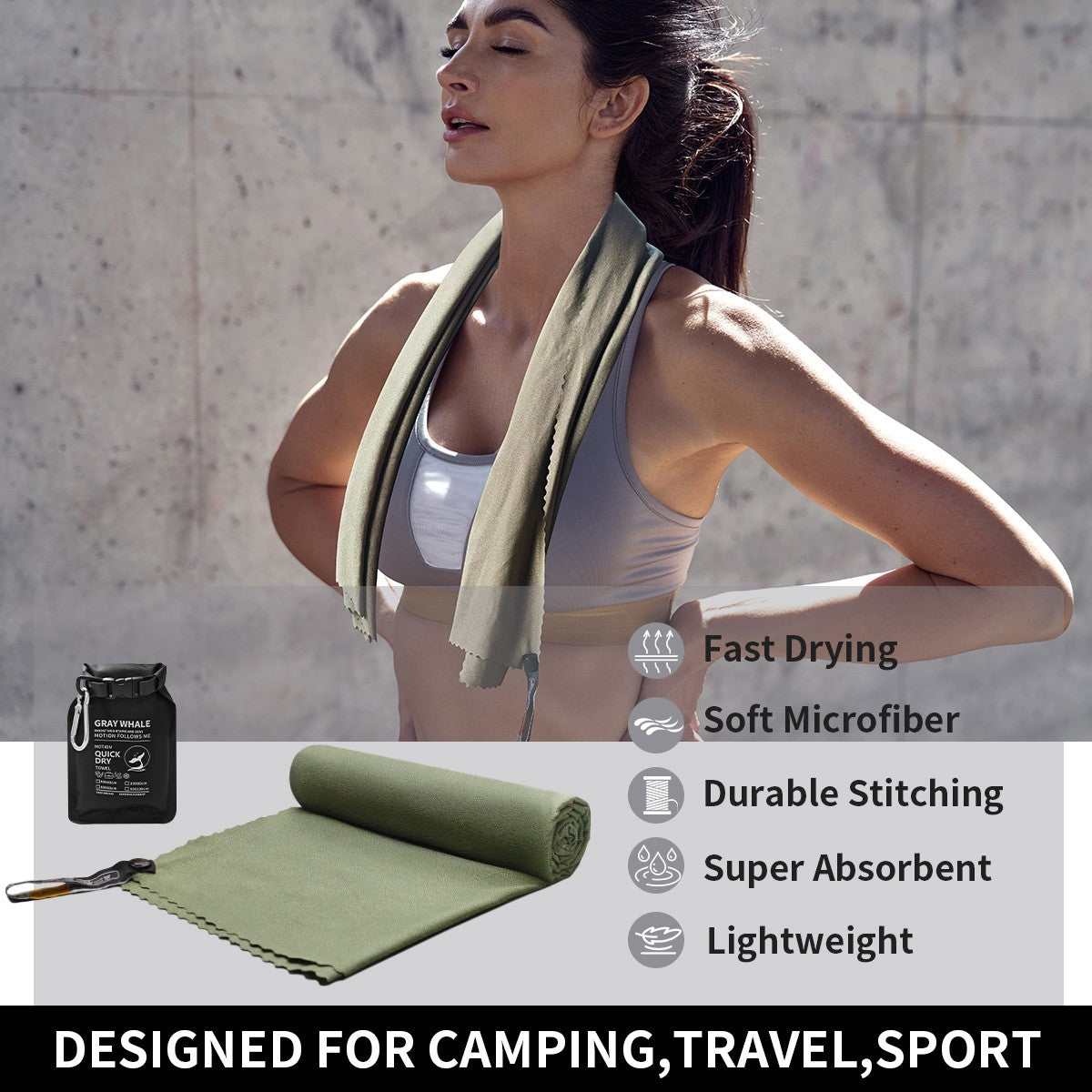 Quick Dry Towel-Super Absorbent Fast Drying Towel-Travel Towel Fast Drying Lightweight-Microfiber Rapid Dry Towel for Swimming